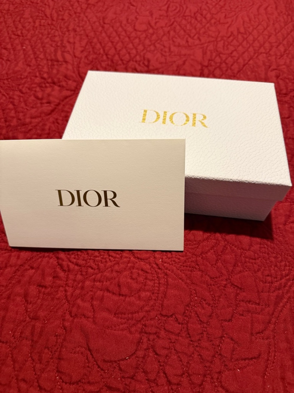 Dior White Box with Gold Logo Bundle